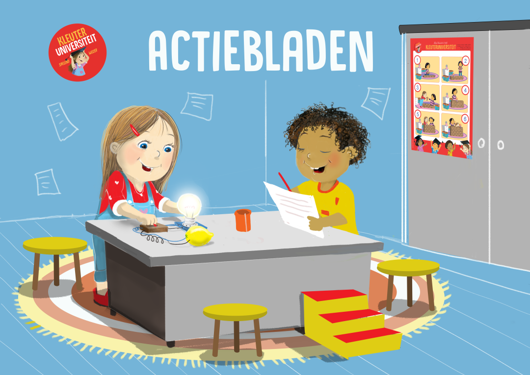 Kleuteruniversiteit – Illustratie voor actiebladen