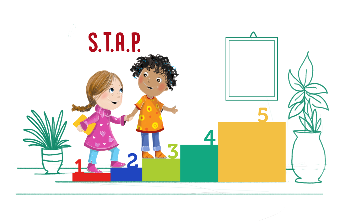 Kleuteruniversiteit – Illustratie Stap project