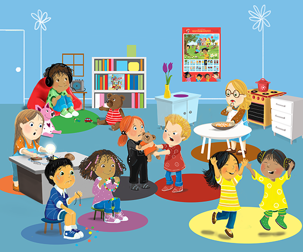 Kleuteruniversiteit – Illustratieposter emoties